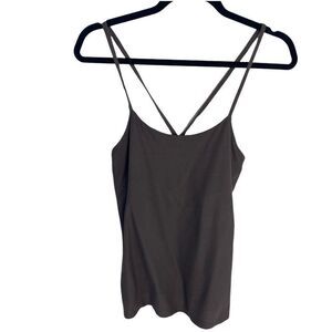 Eileen Fisher Brown Rayon XS Spaghetti Strap Tank Top camisole